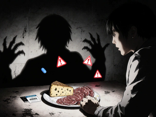 MAOIとチラミン：抗うつ薬と避けるべき食品