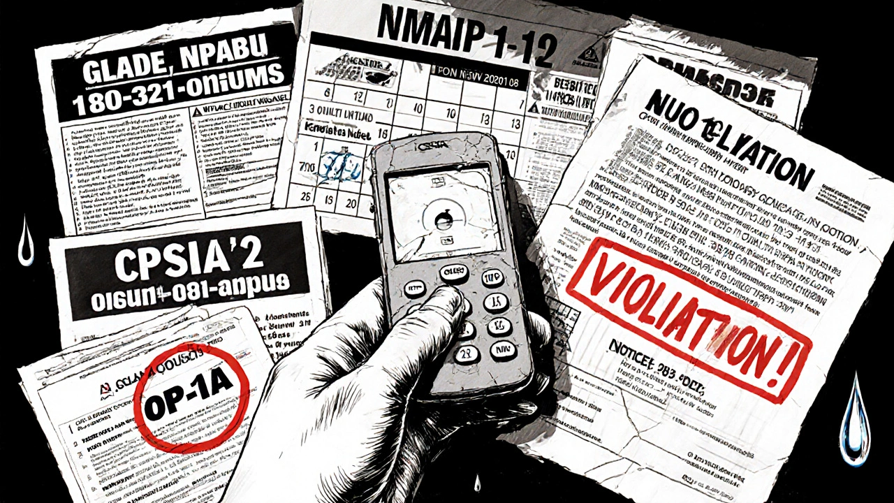 OSHAに通報する手と、期限を示すカレンダー、漏れ落ちる涙。