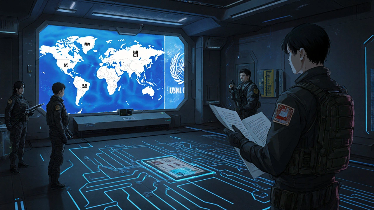 WHOが緊急事態を宣言し、世界中で強制ライセンスが活性化する未来のシーン。