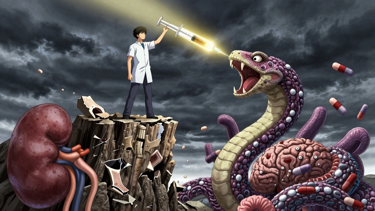 ステロイドと免疫薬で免疫の蛇を撃退する患者