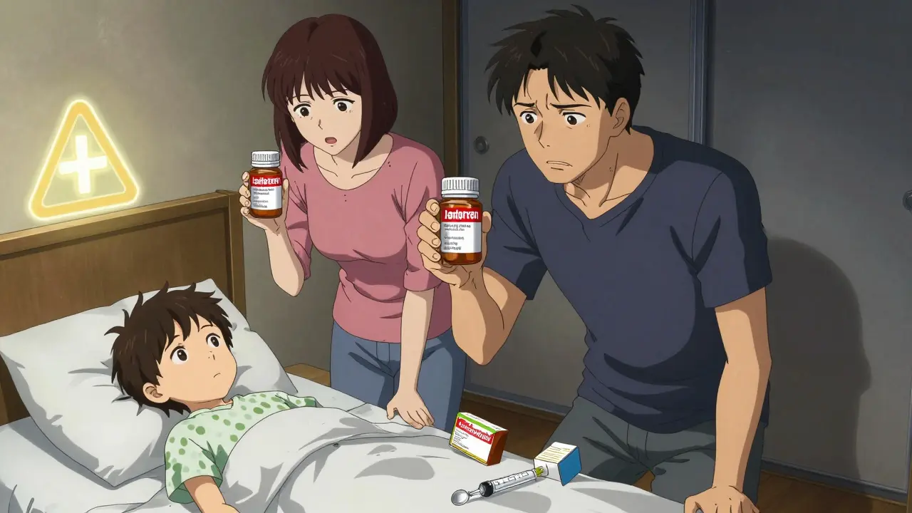 両親が同じ成分の薬を手にし、重複服用に気づく瞬間。