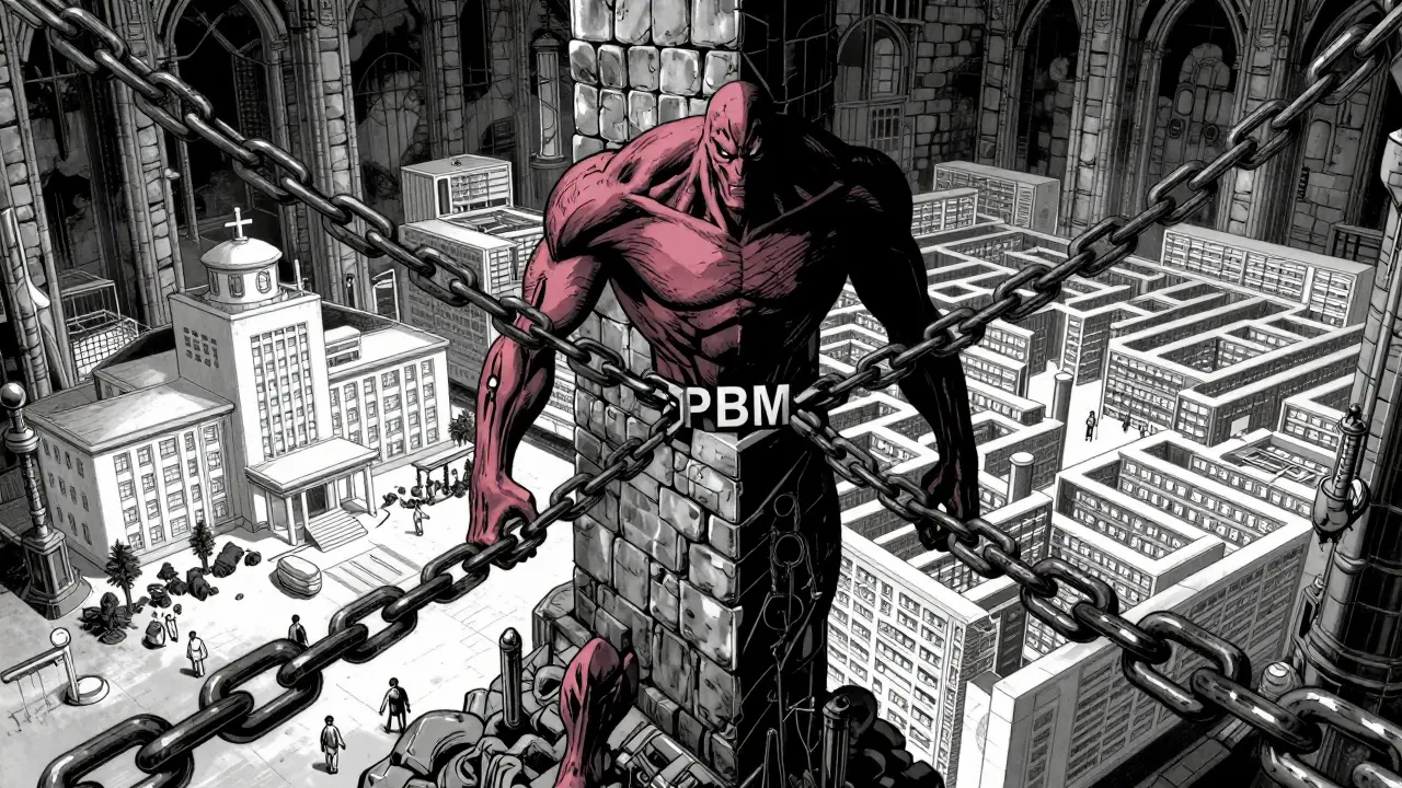 医療ネットワークと薬局ネットワークを分断する巨大な壁とPBMの象徴